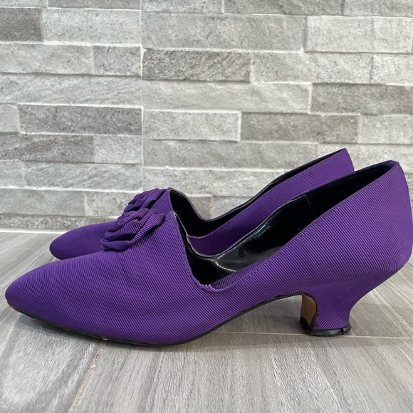 Vintage Kenneth Cole Purple Heels - Size 8 - purple Rose - 80s - Picture 6 of 12